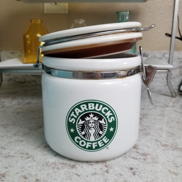 Starbucks Other - Starbucks Ceramic Coffee Canister White